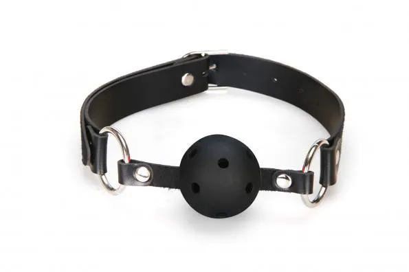 Anal Electric Eel Lux Fetish Breathable Ball Gag Black