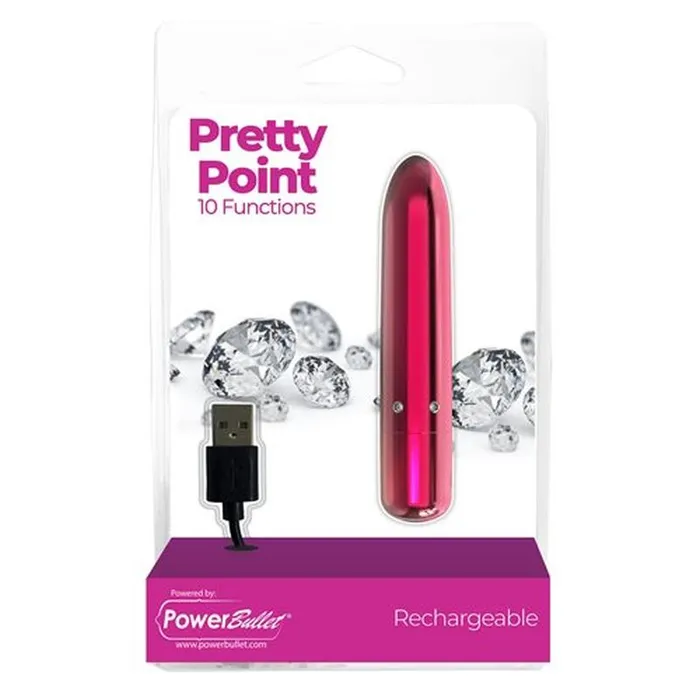 BMS Factory Vibrators PowerBullet Pretty Point 4 Bullet Pink