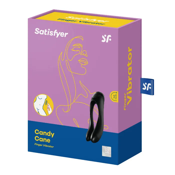 Candy Cane Finger Vibe Black Satisfyer Vibrators