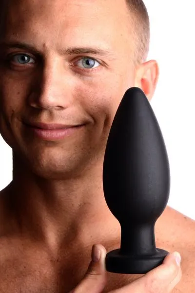 Colossus Xxl Silicone Anal Suction Cup Plug Black Master Series Anal