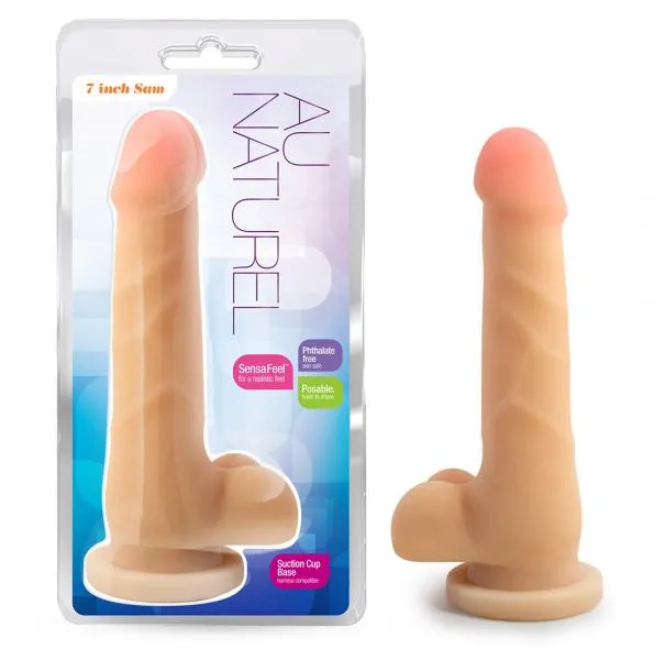 Dildos Blush Au Natural 7 Inches Sam Beige Dildo Dildos Blush Au Natural 7 Inches Sam Beige Dildo