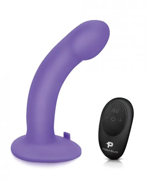 Dildos Electric Eel Pegasus 6 Inches Curved Peg Harness Remote Set Purple Dildos Electric Eel Pegasus 6 Inches Curved Peg Harness Remote Set Purple