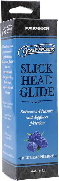 Doc Johnson Goodhead Slick Head Glide Blue Raspberry 4 Oz Vibrators