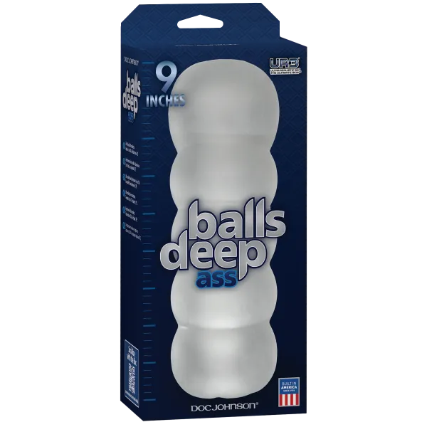 Doc Johnson Male Sex Toys Balls Deep 9 Inches Stroker Ass Clear Doc Johnson Male Sex Toys Balls Deep 9 Inches Stroker Ass Clear