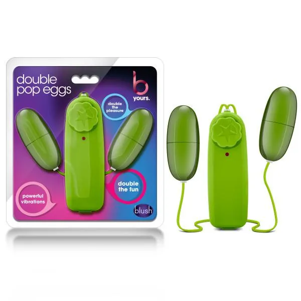 Female Sex Toys Double Pop Eggs Lime Green Vibrating Bullets B Yours Female Sex Toys Double Pop Eggs Lime Green Vibrating Bullets B Yours