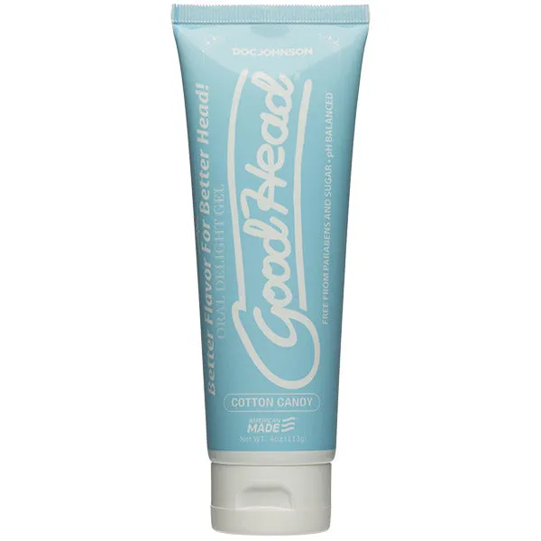 GoodHead Oral Delight Gel 4 oz Tube Cotton Candy Adult Time NZ Enhancers