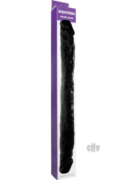 Kinx Eighteen Double Ended Dildo Black Kinx Dildos Kinx Eighteen Double Ended Dildo Black Kinx Dildos