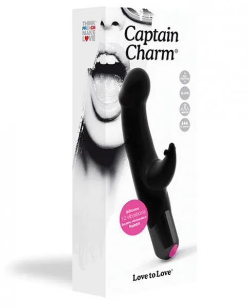 Love To Love Vibrators Love To Love Captain Charm Rabbit Vibrator Black Love To Love Vibrators Love To Love Captain Charm Rabbit Vibrator Black