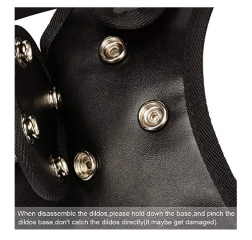 Lovetwoo Anal Triple Strap On Three Removable Dildos Black Leather Sex Toy anal plugs sex