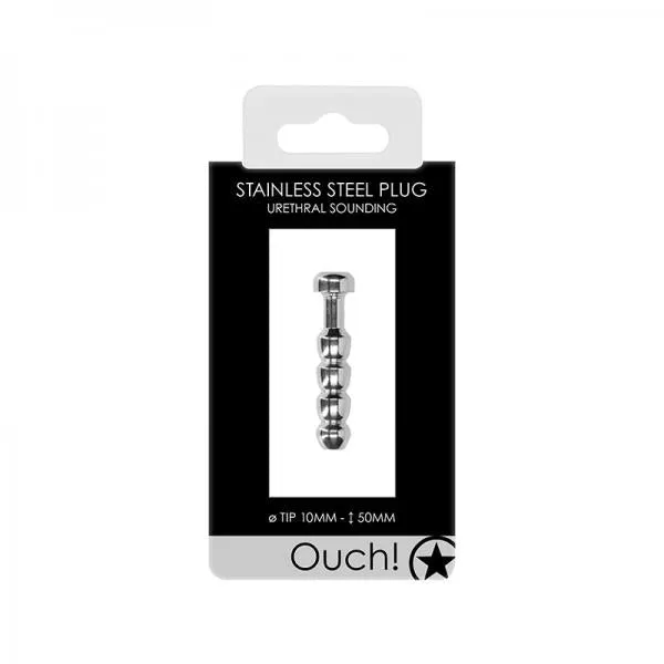 Male Sex Toys Ouch Urethral Sounding Metal Plug 10 Mm Seductucom