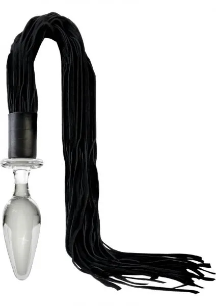 Male Sex Toys Pipedream Icicles No 49 Glass Anal Plug With Flogger 235 Inch