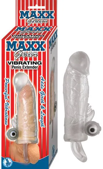 Nasstoys Male Sex Toys Maxx Gear Vibrating Penis Extender Clear