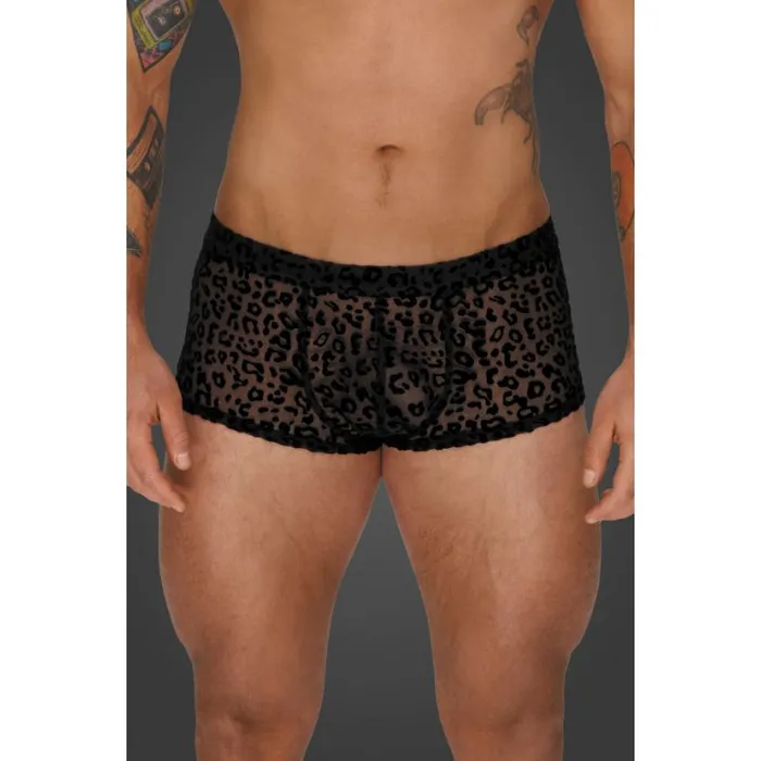 Noir Vibrators Leopard Flock Short Shorts