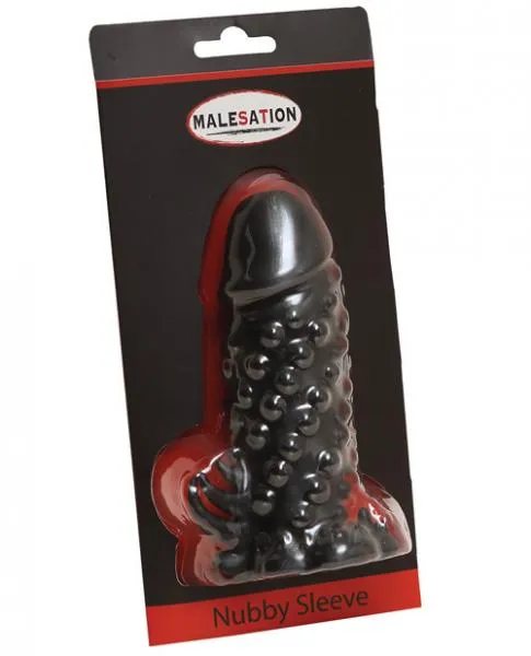 Nubby Penis Sleeve Black Malesation Male Sex Toys Nubby Penis Sleeve Black Malesation Male Sex Toys