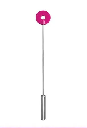Ouch Leather Circle Tipped Crop Pink Shots Toys Vibrators