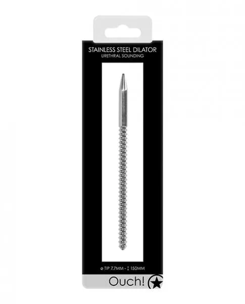 Ouch Male Sex Toys Shots Ouch Urethral Sounding Ribbed Dilator