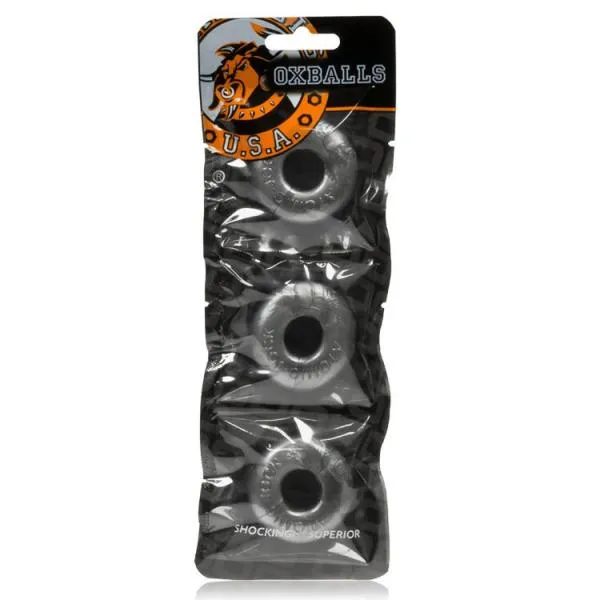 Oxballs Male Sex Toys Oxballs Ringer 3 Pack Cock Ring Steel Silver Oxballs Male Sex Toys Oxballs Ringer 3 Pack Cock Ring Steel Silver