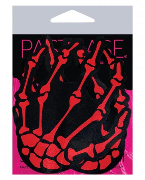 Pastease Vibrators Pastease Skeleton Hands Red OS