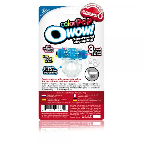 Screaming O Vibrators Colorpop O Wow Blue Screaming O Vibrators Colorpop O Wow Blue