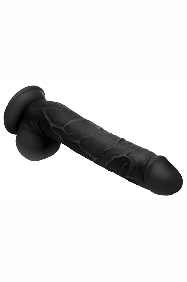 Sd Dildos Long Logan 10 Inch Dildo with Balls Black