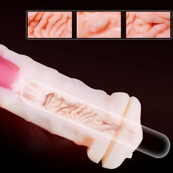 sextoypremium MALE MASTURBATOR VIBRATOR REAL VAGINA FOR MEN SILICONE TOYDEEP THROAT PUSSY MOUTH DOUBLE SEX TOYS FOR ADULT SUCK MAN Male Sex Toys