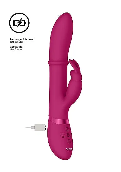 Shots Toys Vibrators VIVE Ring Rabbit Vibrator Halo Pink