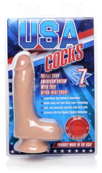Usa Cocks 7 Inches Ultra Real Dual Layer Suction Cup Dildo USA Cocks Dildos Usa Cocks 7 Inches Ultra Real Dual Layer Suction Cup Dildo USA Cocks Dildos