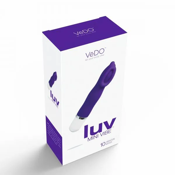 VeDO Vibrators Luv Mini Silicone Waterproof Vibe Purple VeDO Vibrators Luv Mini Silicone Waterproof Vibe Purple