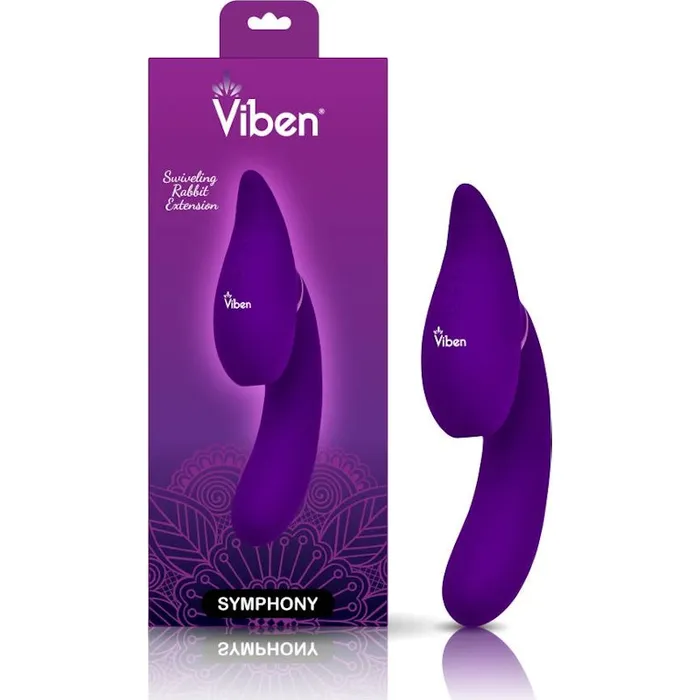 Viben Vibrators 21 Mode Swivel Suction Head Triple Motor Vibrator Symphony Purple