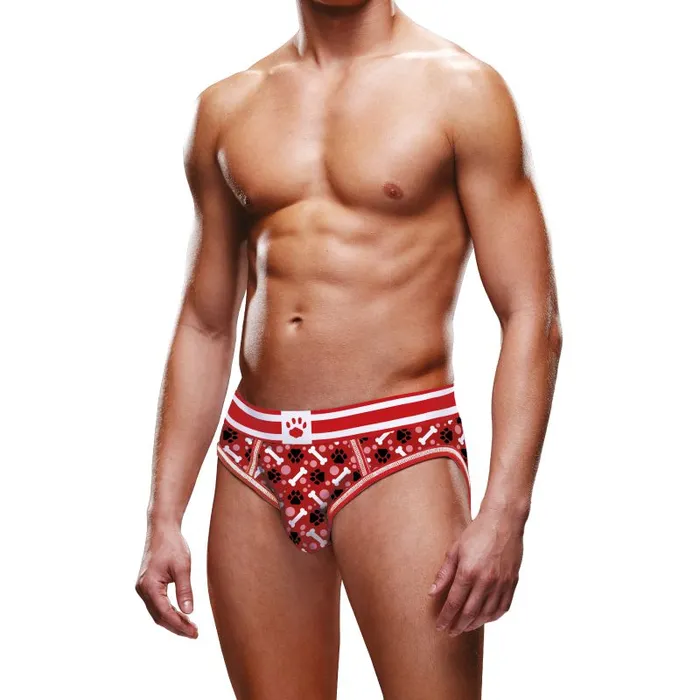 Vibrators Prowler Red Paw Open Back Brief RedWhite
