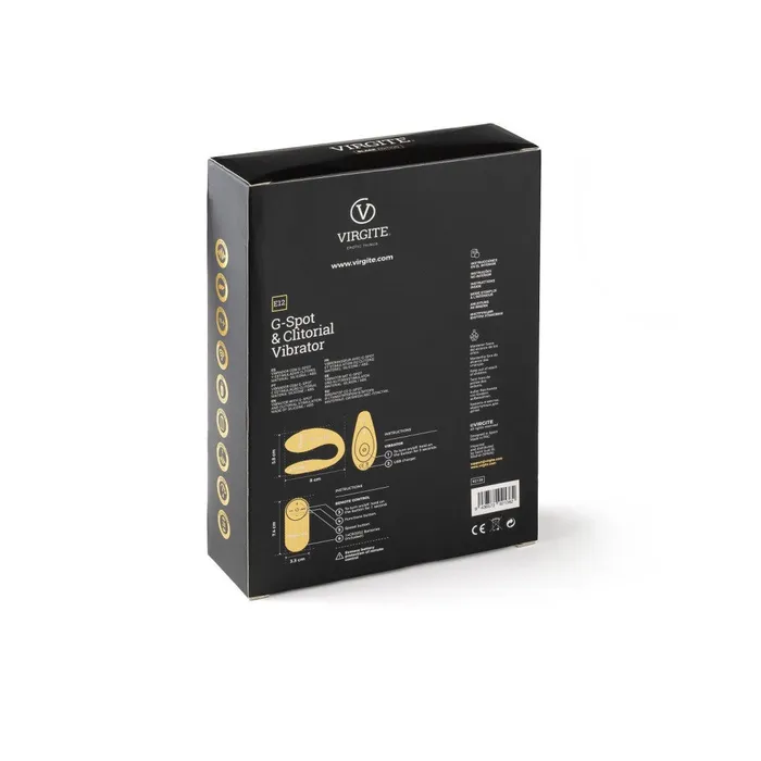 Anal Virgite Virgite E12 Remote Control Vibrator for Couples Black