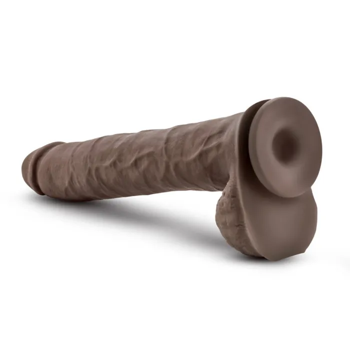 Blush Dildos Big Double Layer Cyber Skin Daddy Brown Dildo