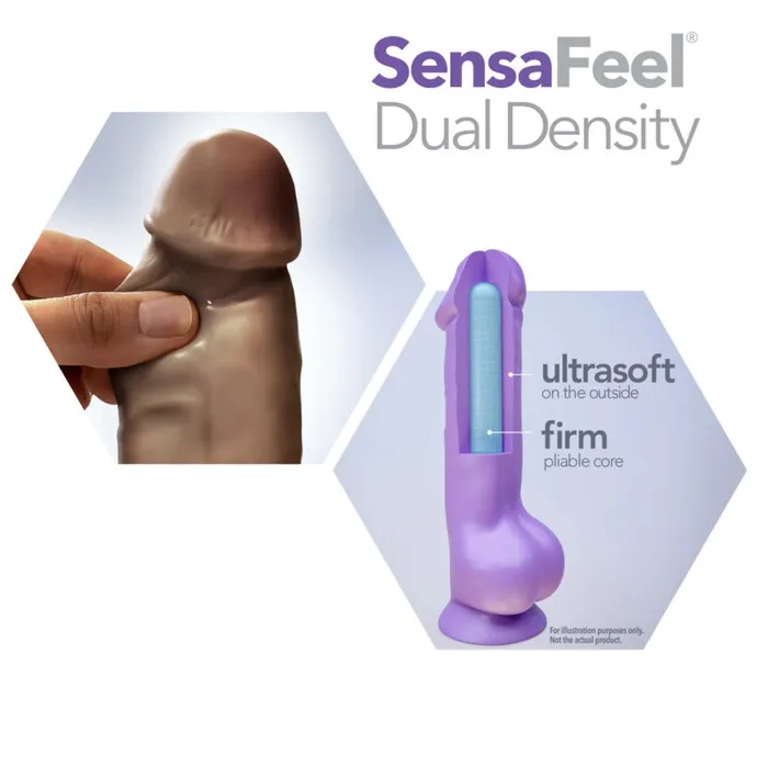 Blush Dildos Big Double Layer Cyber Skin Daddy Brown Dildo
