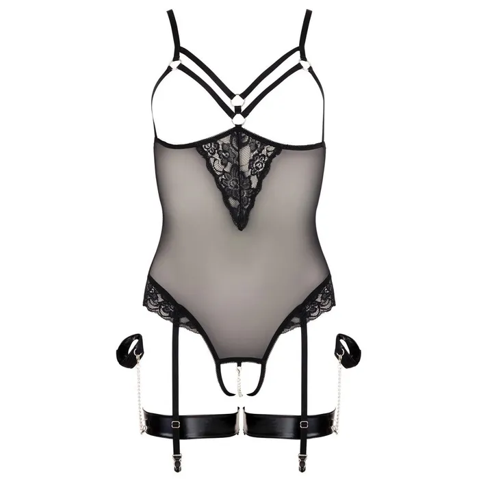 Cottelli Collection Cottelli Bondage Open Cup Suspender Body Female Sex Toys