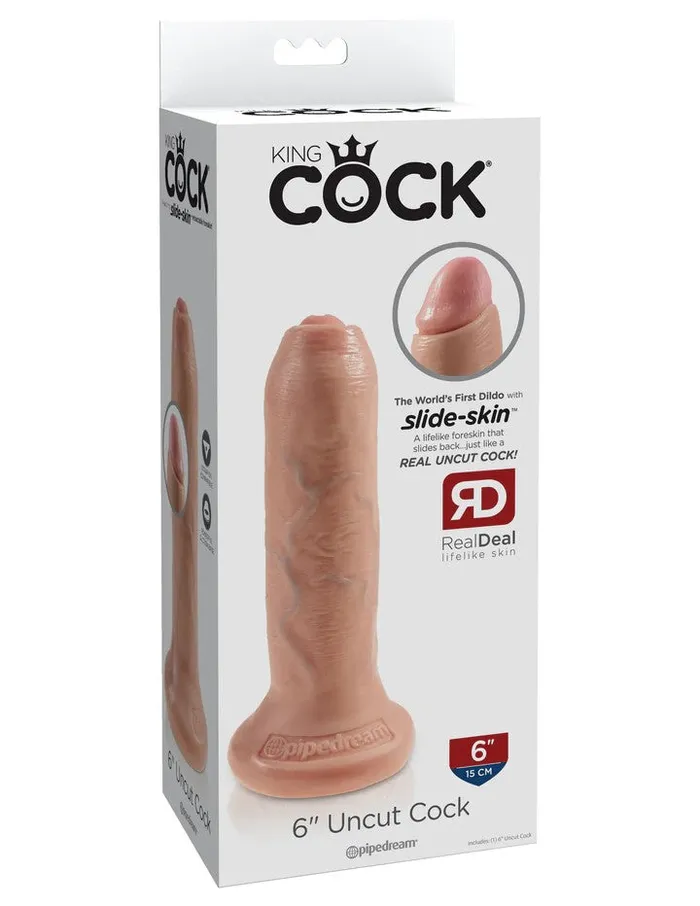 Dildos PipeDream King Cock 6 Uncut Cock Dildo