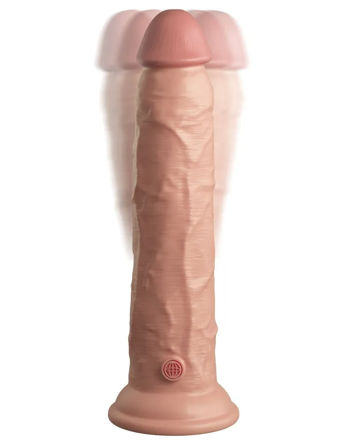 Dildos PipeDream King Cock Elite 9 Dual Density Vibrating Light Cock