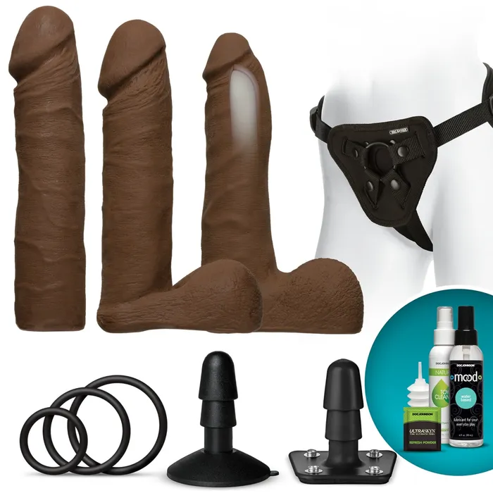Dildos VacULock Doc Johnson Vac U Lock Dual Density Ultraskyn Set Chocolate Dildos VacULock Doc Johnson Vac U Lock Dual Density Ultraskyn Set Chocolate