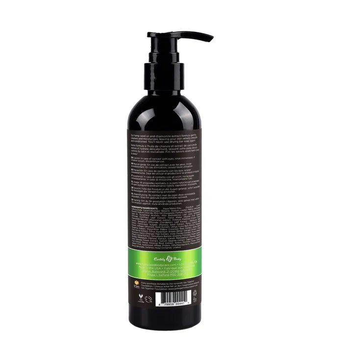 Earthly Body Female Sex Toys Hemp Seed Bath Shower Gel Naked in the Woods 8 fl oz 237 ml