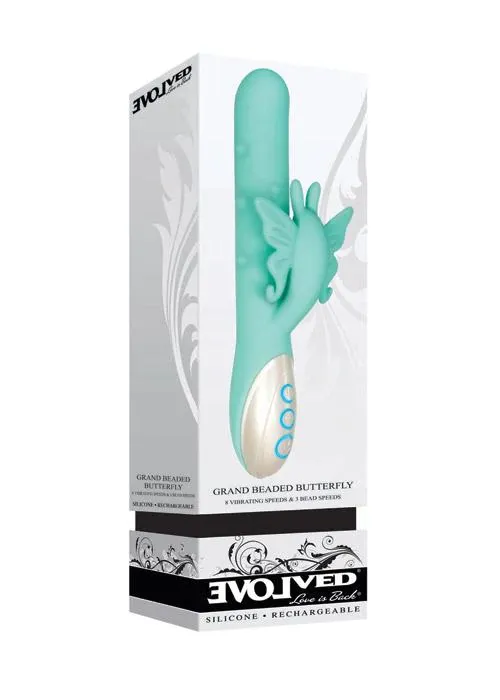 Evolved Vibrators Evolved Novelties Grand Beaded Butterfly Vibrator