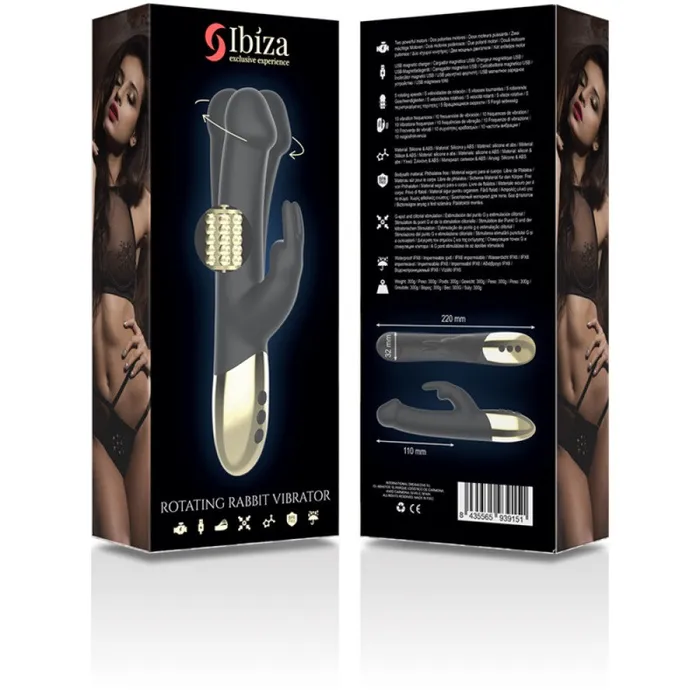 Ibiza Female Sex Toys Ibiza Rotating Rabbit Vibrator With Rotation
