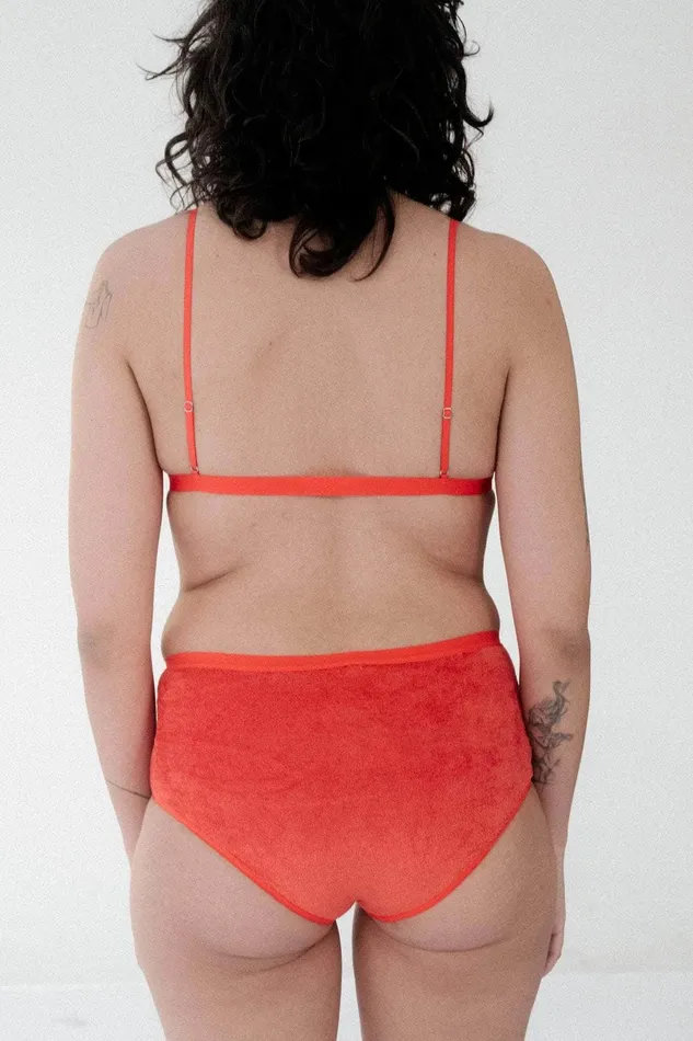 Le Pop Lingerie Vibrators Baserange Triangle Mississipi Bra Velvet Bralette Mino Red