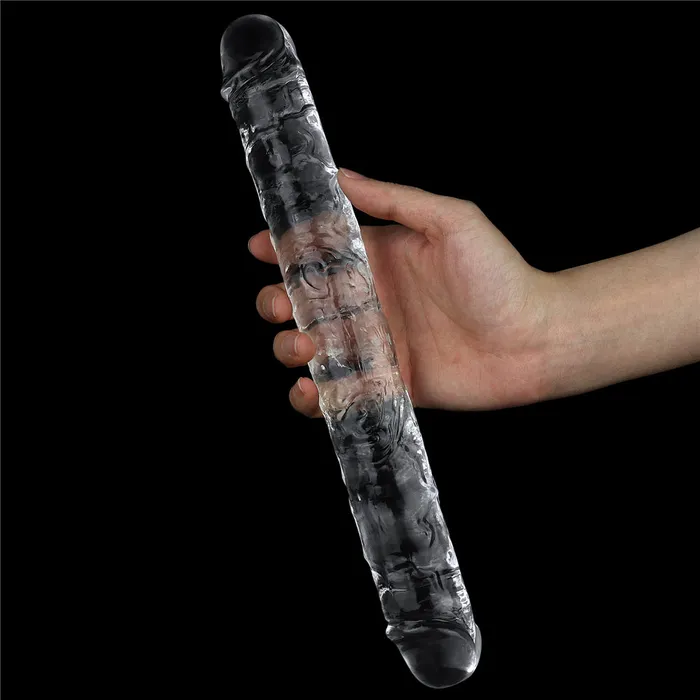 Love Toy Dildos Flawless Flexible Double Dildo Transparent 30 cm