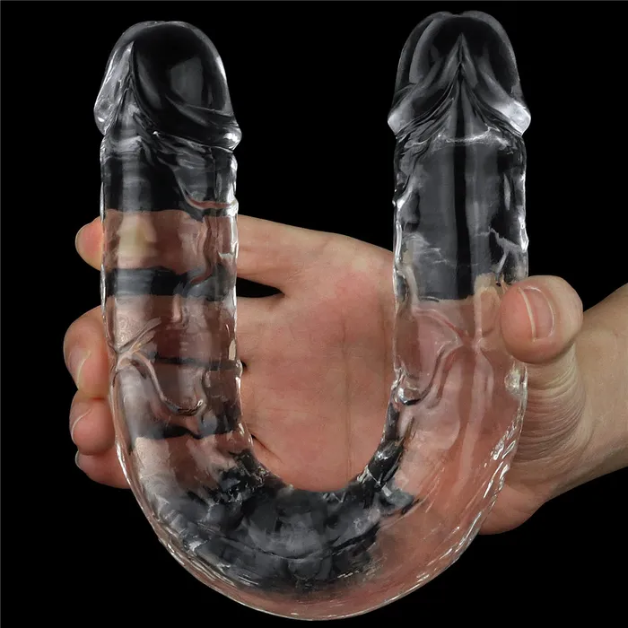 Love Toy Dildos Flawless Flexible Double Dildo Transparent 30 cm