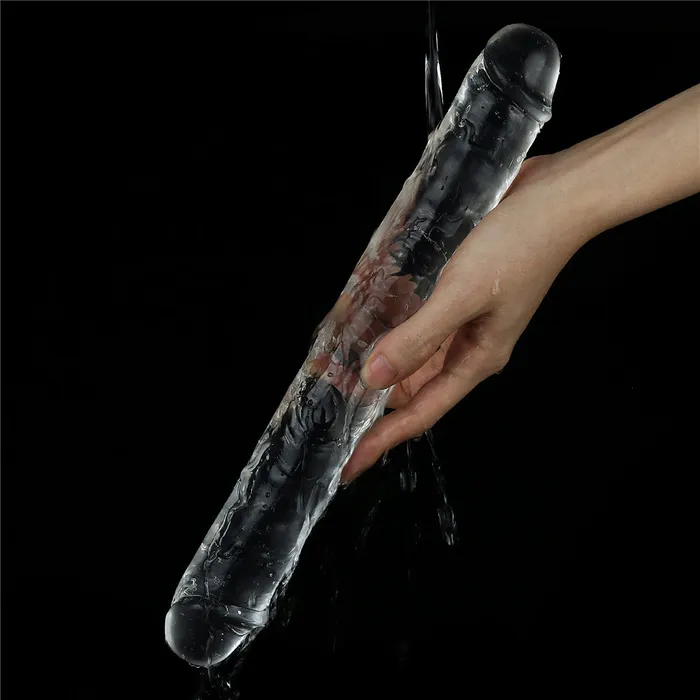 Love Toy Dildos Flawless Flexible Double Dildo Transparent 30 cm