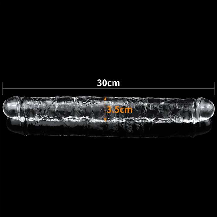 Love Toy Dildos Flawless Flexible Double Dildo Transparent 30 cm