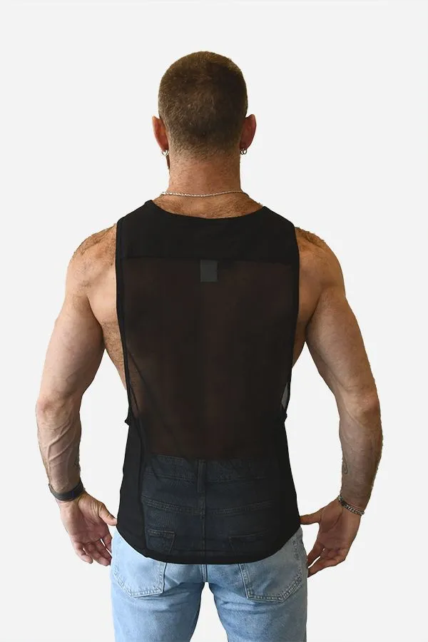 Mister B Anal Mister B URBAN Mesh Tanktop Black
