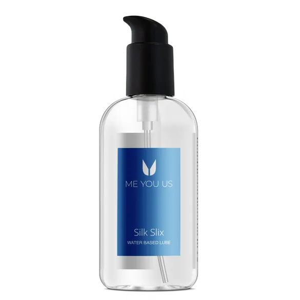 Sexual Health Wellbeing Me You Us Silk Slix Water Based Lubricant Pump Bottle White 250ml Me You Us