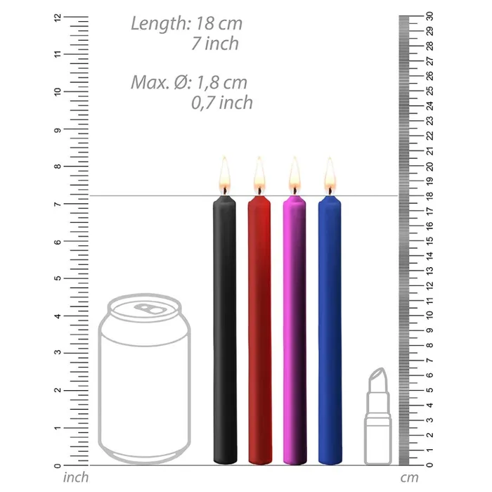 Shots Toys Male Sex Toys Ouch Teasing Wax Candles Large 4 Pack