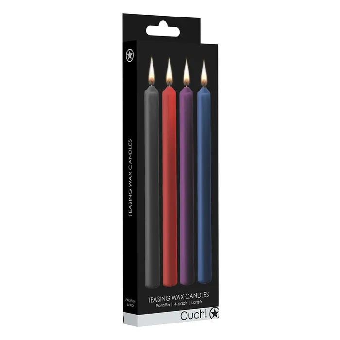 Shots Toys Male Sex Toys Ouch Teasing Wax Candles Large 4 Pack
