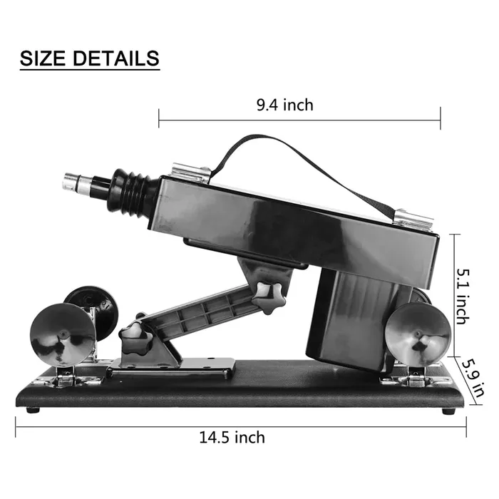A6 Sex Machine Kit with Realistic Dildo and Extension Pole Black SexyPlay Female Sex Toys
